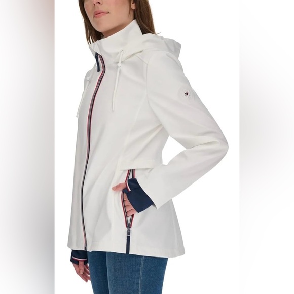 Tommy Hilfiger Women's Lightweight Windbreaker Jacket with Stand Collar - Picture 9 of 10